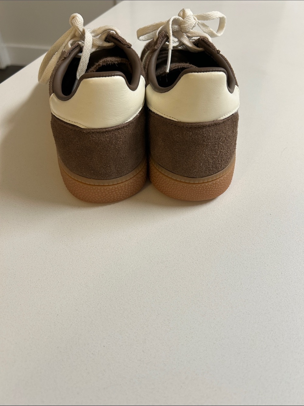 Adidas Spezial Brown Suede Casual Sneakers - White Stripes - Picture 4 of 5